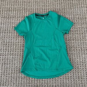 Green Short Sleeve Athletic Top